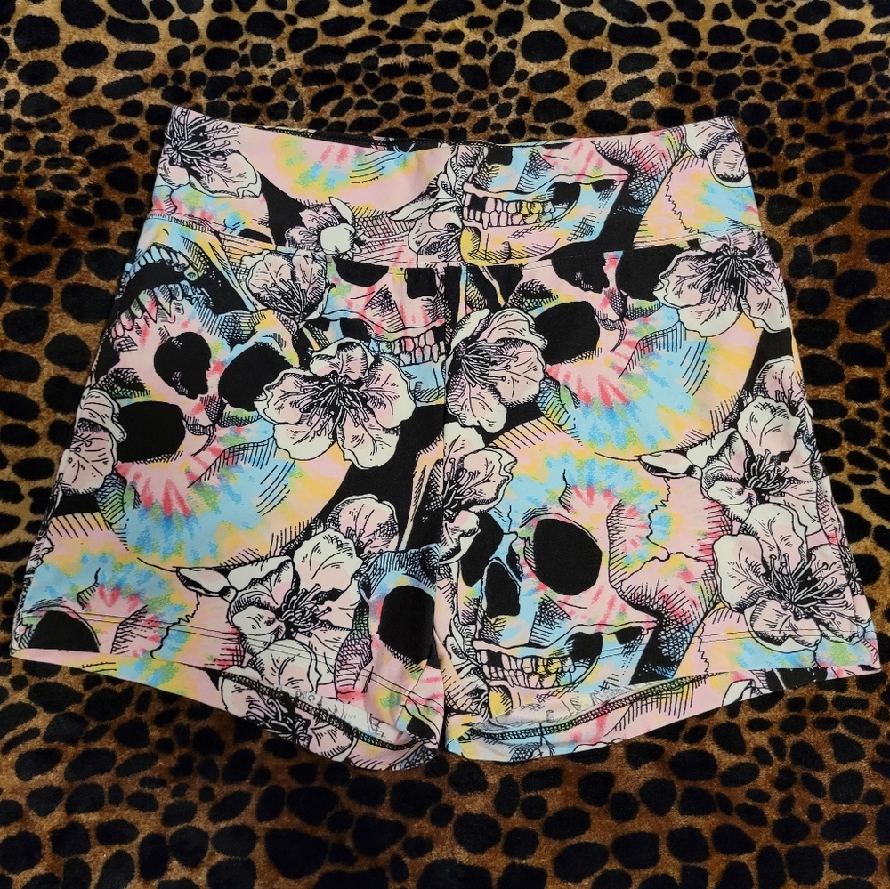 Skull Floral Shorts